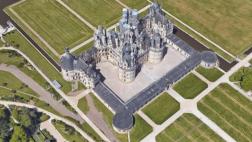 El castillo de "La bella y la bestia" visto desde Google Maps