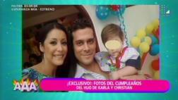 Christian Domínguez y Karla Tarazona se reunieron por su hijo