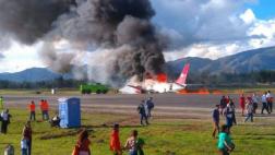 Avión de Peruvian Airlines se incendió en aeropuerto de Jauja