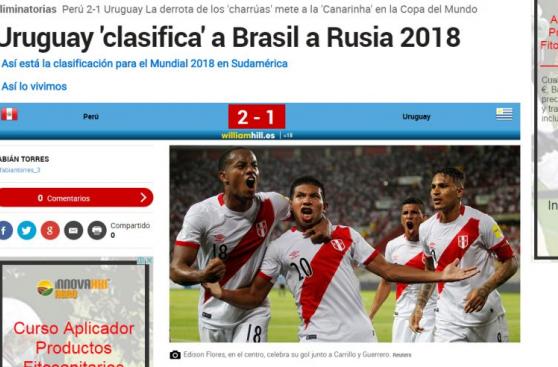 Perú vs. Uruguay: la reacción de la prensa mundial tras triunfo