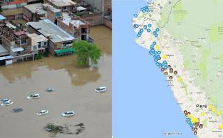 El mapa que reúne los desastres causados por El Niño costero