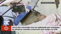 SJM: cerro sepulta a joven 12 horas cuando construía vivienda
