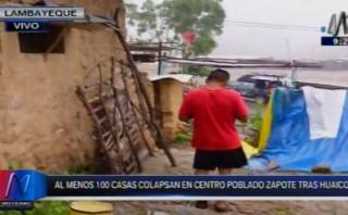 Lambayeque: otro huaico cayó en centro poblado de Motupe