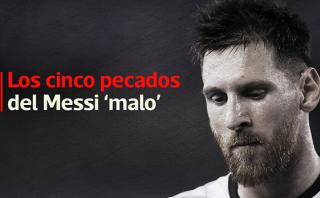 Lionel Messi y sus cinco pecados cometidos en el fútbol