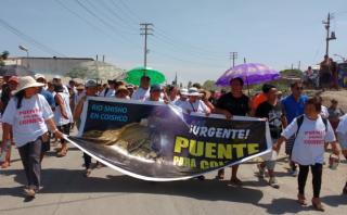 Áncash: vecinos de Coishco exigen reconstrucción de un puente