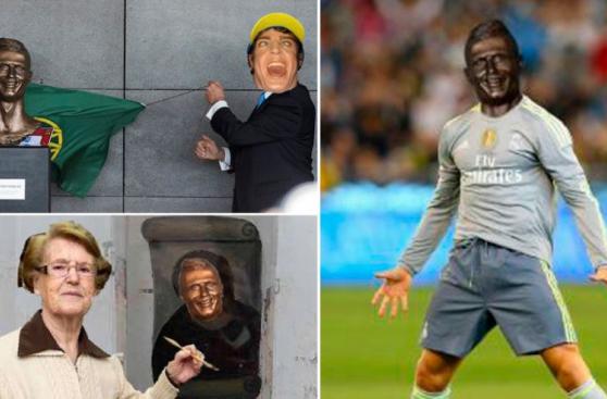 Cristiano Ronaldo: jocosos memes por busto en aeropuerto