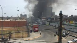 Cercado de Lima: incendio afectó edificio en construcción