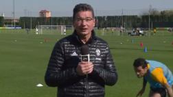 Dani Alves asustó a reportero de la Juventus en plena práctica