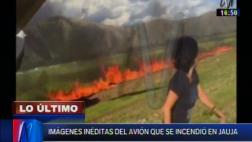 Jauja: video muestra el momento exacto del incendio de avión