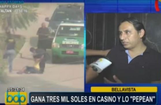 Bellavista: lo ‘pepean’ para robarle S/3 mil que ganó en casino
