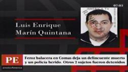Comas: un delincuente muerto y un policía herido dejó balacera