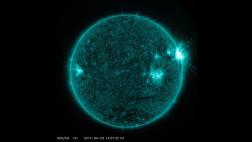 La NASA capturó imágenes de tres erupciones solares