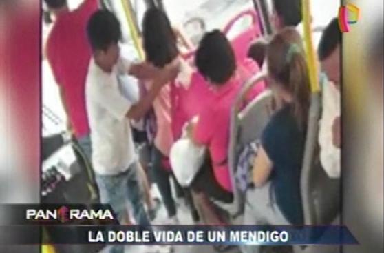 Así estafan los falsos mendigos en buses y calles de Lima