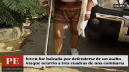 SJM: joven fue baleada a tres cuadras de comisaría