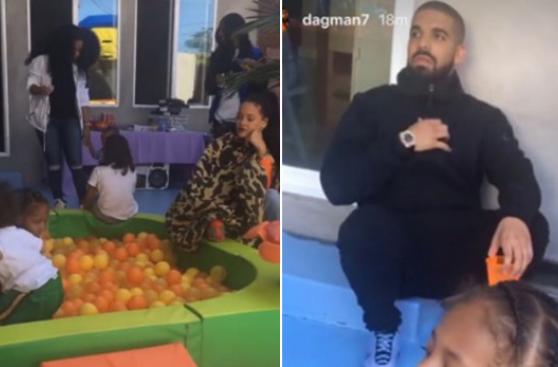 Rihanna tuvo incómodo reencuentro con Drake en fiesta infantil