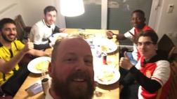 Hinchas del Mónaco cenan con aficionados del Dortmund
