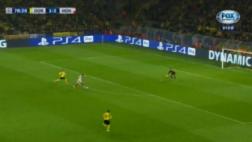 Mbappé: el gol de su doblete con Mónaco ante el Dortmund