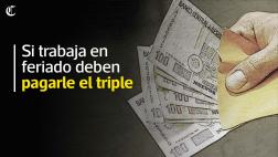 Quien trabaje durante el feriado recibirá triple remuneración