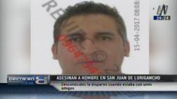 San Juan de Lurigancho: sicarios matan a balazos a sujeto