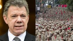 Santos llama "a la cordura" ante "militarización" en Venezuela