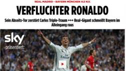 Bayern: prensa alemana maldice a Ronaldo y al árbitro Kassai