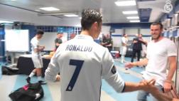 Así recibió el vestuario a CR7 tras la victoria ante Bayern