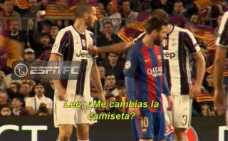 Bonucci le pidió camiseta a Leo Messi y así reaccionó Chiellini