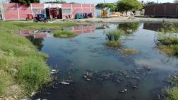 Piura: alumnos estudian en escuela con desagües colapsados