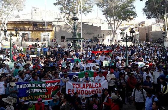 Moquegua: protestan por informe que establece límites con Puno