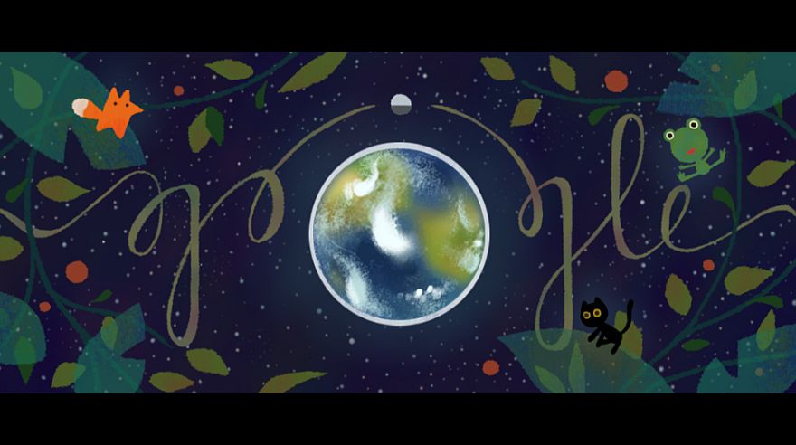 Google llamó a la reflexión con doodle por el Día de la Tierra