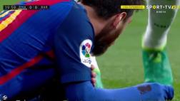Lionel Messi recibió codazo de Marcelo y quedó ensangrentado