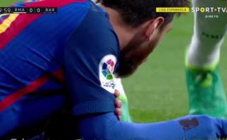 Lionel Messi recibió codazo de Marcelo y quedó ensangrentado