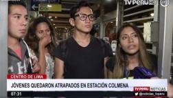 Metropolitano: jóvenes fueron abandonados a la espera de un bus