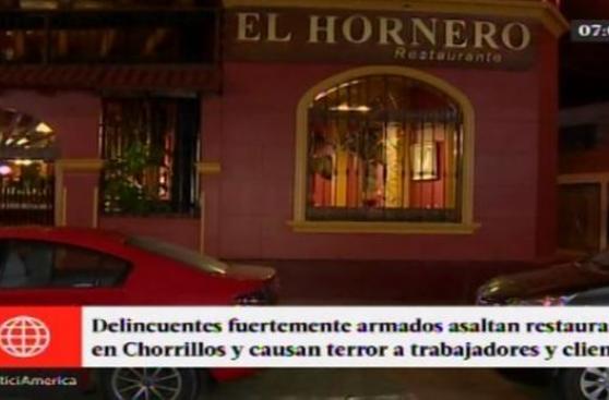 Chorrillos: delincuentes asaltaron restaurante El Hornero