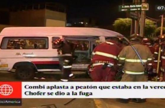Lince: un muerto y seis heridos por combi que invadió la vereda