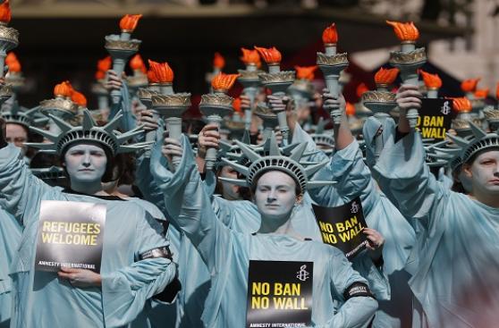 Marcharon contra Donald Trump tras sus 100 primeros días