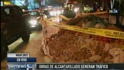 Miraflores: caos vehicular en Petit Thouars por obra de Sedapal