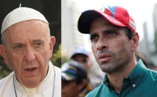 Capriles rechaza declaración del Papa sobre la oposición