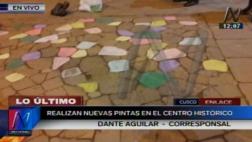 Cusco: detienen a turista por pintar calle de centro histórico