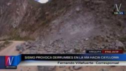 Arequipa: deslizamientos bloquean vías de Caylloma tras sismos