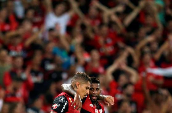 Guerrero y Trauco: euforia y festejo tras goles con Flamengo