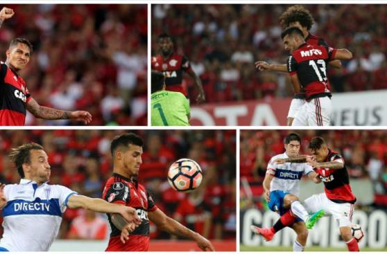 Guerrero y Trauco: euforia y festejo tras goles con Flamengo