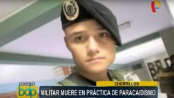 Chorrillos: soldado murió durante práctica de caída libre