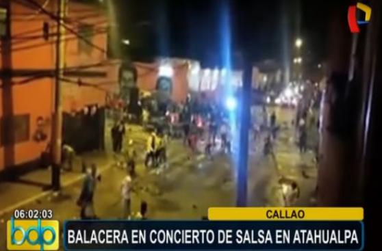 Callao: tres heridos dejó balacera durante concierto de salsa