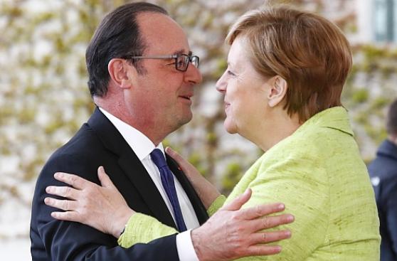 Hollande y Merkel se despiden celebrando su amistad