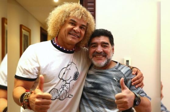El emotivo encuentro entre Diego Maradona y Valderrama