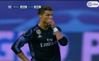 Cristiano Ronaldo reaccionó así tras 2-0 del Atlético de Madrid