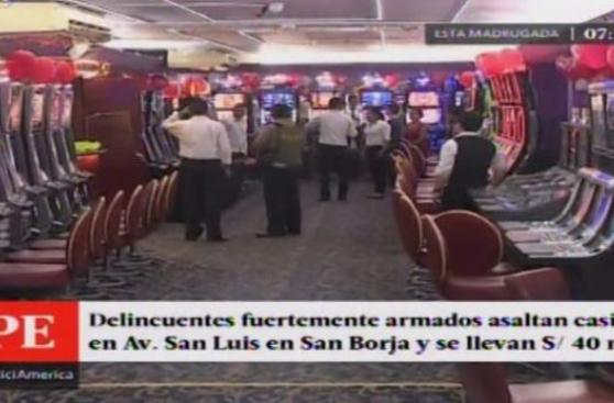Asaltan casino en San Borja: en un minuto se llevaron S/40 mil