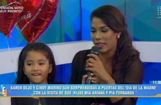 Día de la Madre: Karen Dejo mostró a su hija en televisión