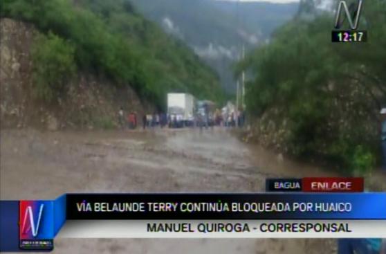 Bagua: carretera Belaunde Terry continúa bloqueada por huaicos